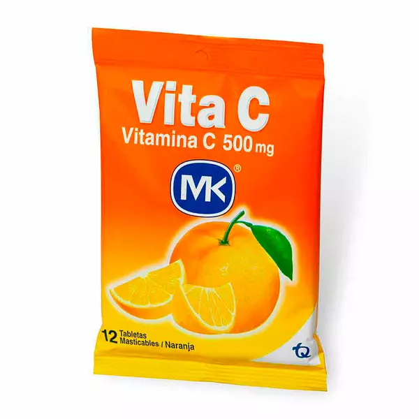 Vitamina C Mk Naranja X 12 Tabletas 500mg