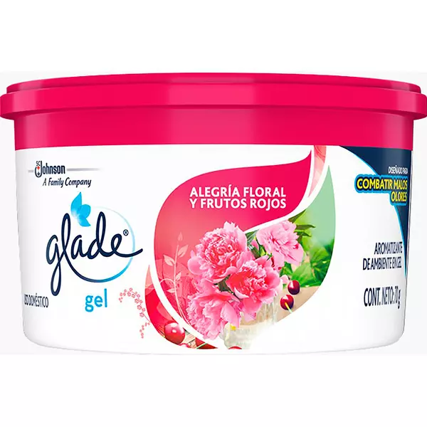 Ambientador Glade Gel Alegria Floral Y Frutos Rojos