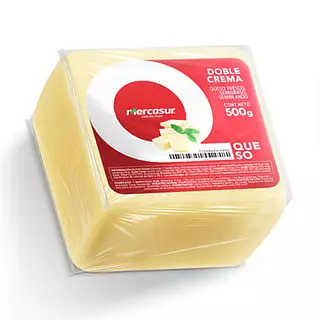 Queso Mercasur Doble Crema Compacto X 500 Gr