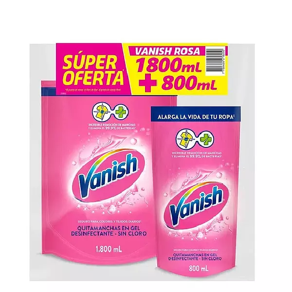 Desmanchador Vanish Líquido Ropa Color X2