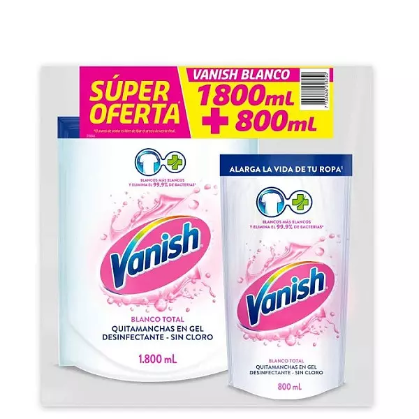 Desmanchador Vanish Líquido Ropa Blanca X2